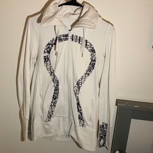 Lululemon Hooded Black and White Zip-Up